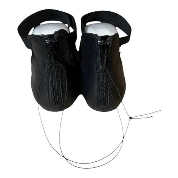 Women Black Elastic Ankle Straps Ballerina Walking Flats Size 8.5M Dress Shoes - Picture 8 of 12